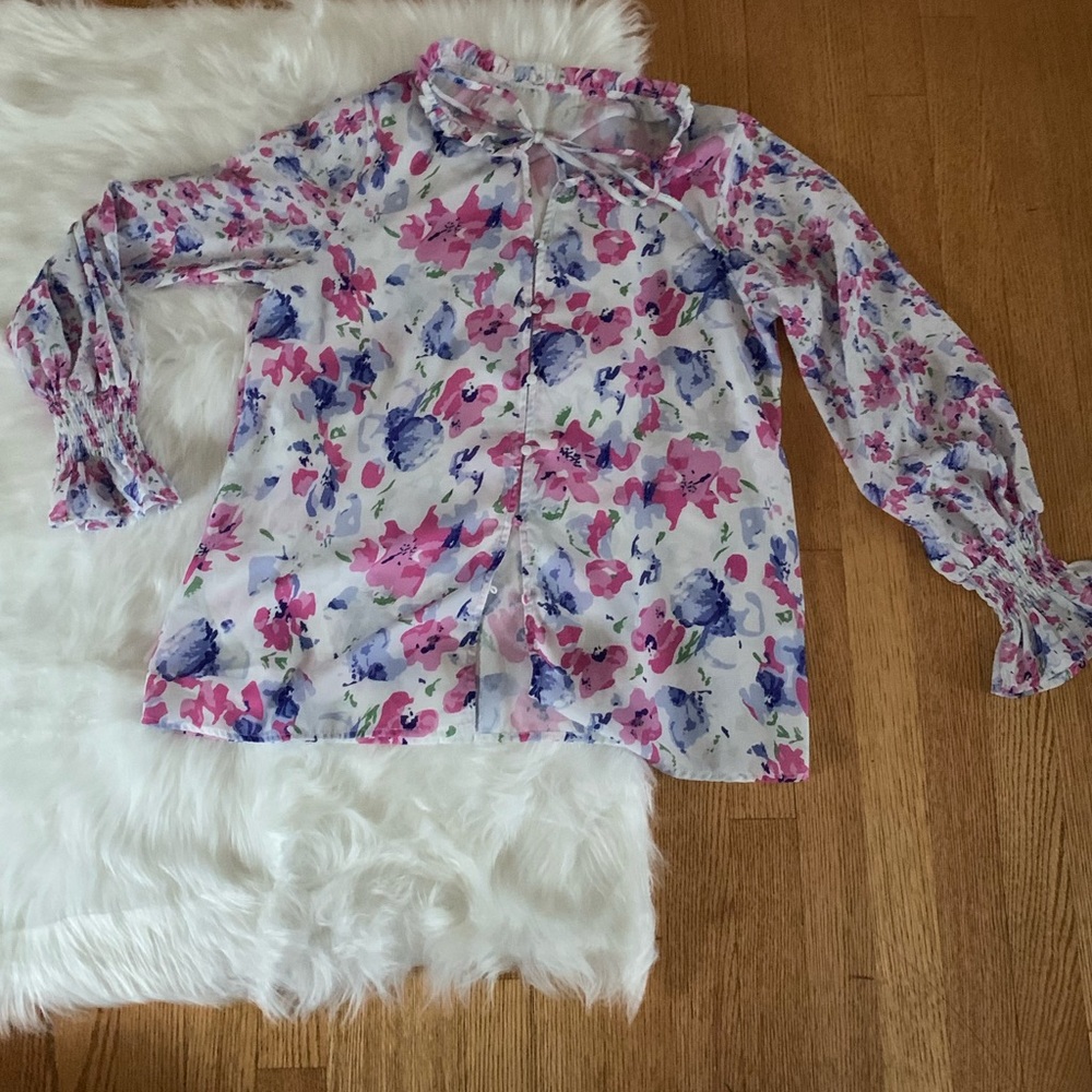 Colorful floral blouse